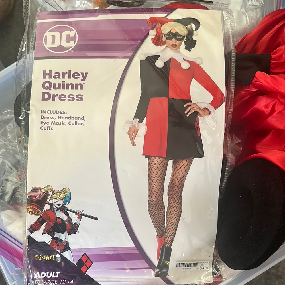 Spirit Harley Quinn Red and Black Dress Costume